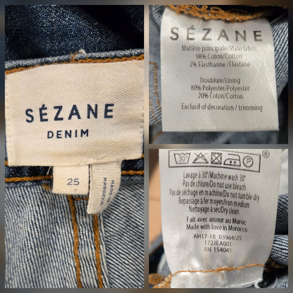 Sézane Slim Parfait (Perfect Slim) Jeans - Denim Blue Size 25 - Picture 9 of 9